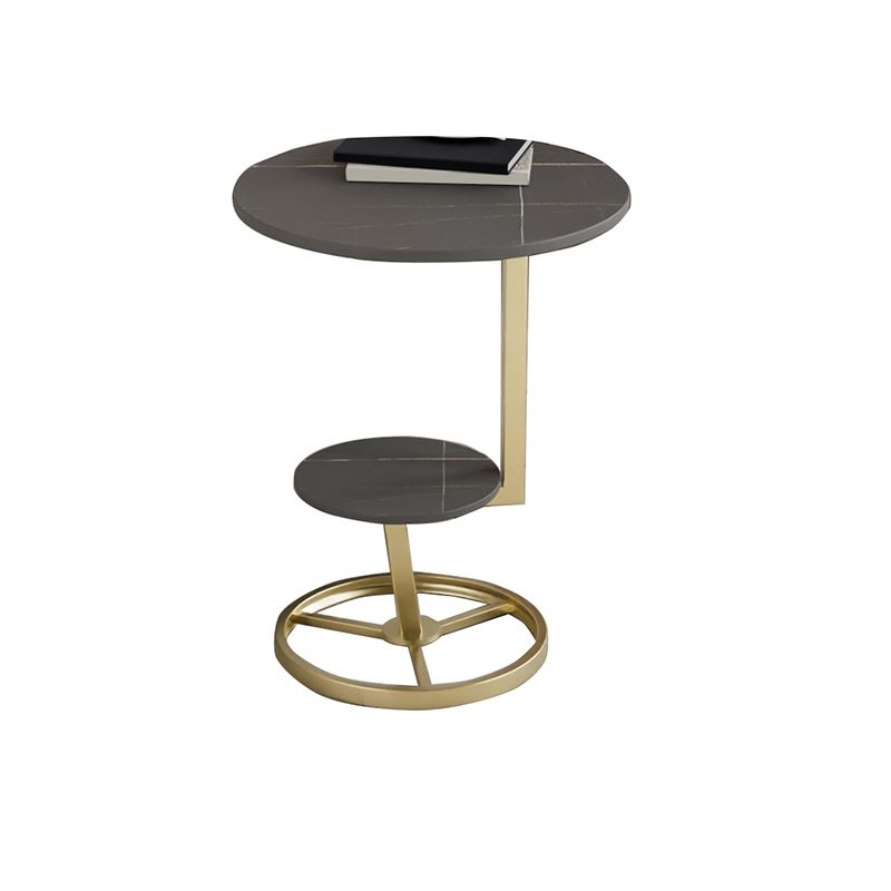Modern Double Tier Side End Table Round Corner Table for Living Room Clearhalo 'Coffee & Accent Tables' 'End & Side Tables' 'end_side_tables' 'furn' 'furn_end_side_tables' 'Furniture' 'Living Room Furniture' 1200x1200_897d9a93-5cdb-4486-a873-8aa6c44589c4