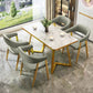 Glam 1/2/5 Pieces Dining Set Stone Geometry Wood Dining Table for Dining Room Clearhalo 'Dining Room Sets' 'Dining Tables & Seating' 'dining_room_set' 'furn' 'furn_dining_room_set' 'Furniture' 'furniture_dining_room_set' 'Kitchen & Dining Furniture' 'kitchen&dining_furn' 'kitchen' 1200x1200_897ddcfa-f613-4192-9885-c9604c205a5c