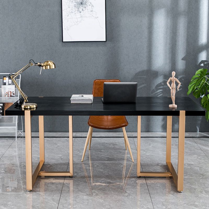 Glam massief hout schrijfdesk 29.53 "Tall Sled Base Office bureau