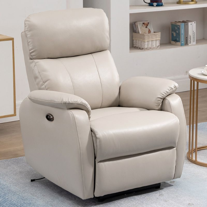 Contemporary Leather Recliner 32.7" Wide Standard Recliner with Footrest Clearhalo 'Chairs & Seating' 'furn' 'furn_recliners' 'Furniture' 'Living Room Furniture' 'Recliners' 1200x1200_8981a0e5-5d7d-431e-8f57-657e978b2135