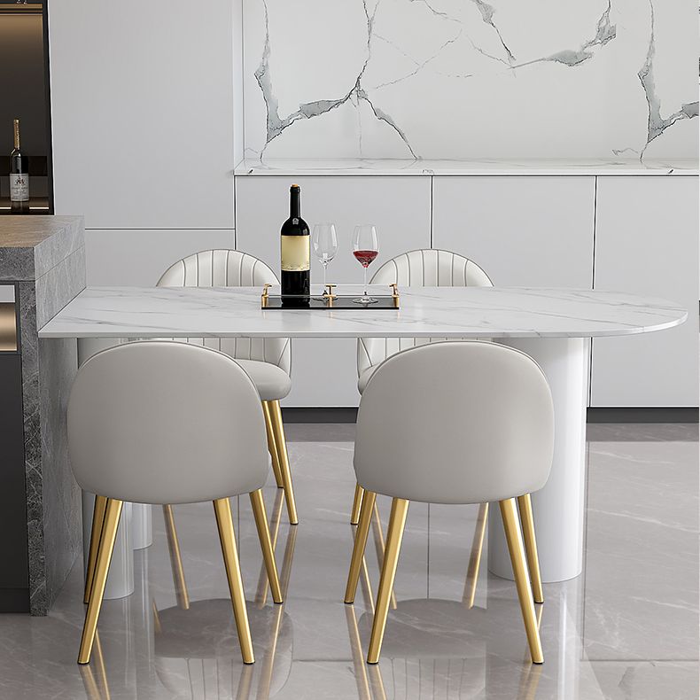 Modern Sintered Stone Dining Table 4 Legs Dining Table for Dining Room Clearhalo ' dining_table' 'Dining Tables & Seating' 'Dining Tables' 'furn' 'furn_dining_table' 'Furniture' 'furniture_dining_table' 'Kitchen & Dining Furniture' 'kitchen&dining_furn' 'kitchen' 'kitchen_dining_table' 1200x1200_89847429-b675-4707-a5a0-12d2c08bdc09