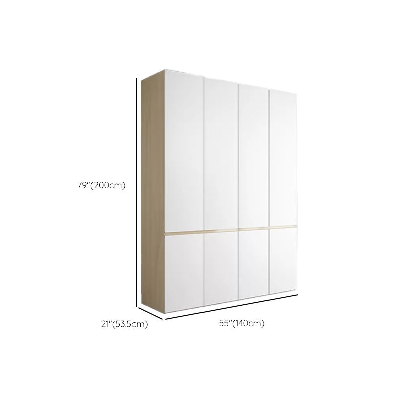 White Storage Cabinet with Drawer Contemporary Wardrobe Armoire