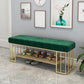 13.65/15.6" W Modern Entryway Bench Cushioned Metal Seating Bench Clearhalo 'Benches' 'Chairs & Seating' 'furn' 'furn_benches' 'Furniture' 'Living Room Furniture' 1200x1200_8986423d-5787-42e0-976b-640f72c6576c