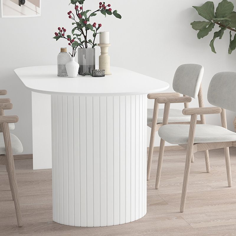 Free Form Modern Style Dining Table White Fixed Table with Sintered Stone Clearhalo ' dining_table' 'Dining Tables & Seating' 'Dining Tables' 'furn' 'furn_dining_table' 'Furniture' 'furniture_dining_table' 'Kitchen & Dining Furniture' 'kitchen&dining_furn' 'kitchen' 'kitchen_dining_table' 1200x1200_89874916-0629-45c3-8d42-fbca249932c8