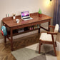 Modern Style Wooden Writing Desk Rectangular Shape Task Table with 2-Legs for Home