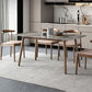 Mid-Century Modern Stone Dining Table Rectangle Dining Table with Solid Wood Legs Clearhalo 'Dining Tables & Seating' 'Dining Tables' 'dining_table' 'furn' 'furn_dining_table' 'Furniture' 'Kitchen & Dining Furniture' 1200x1200_8988a38c-acaf-4057-beab-9c5ec88d7014