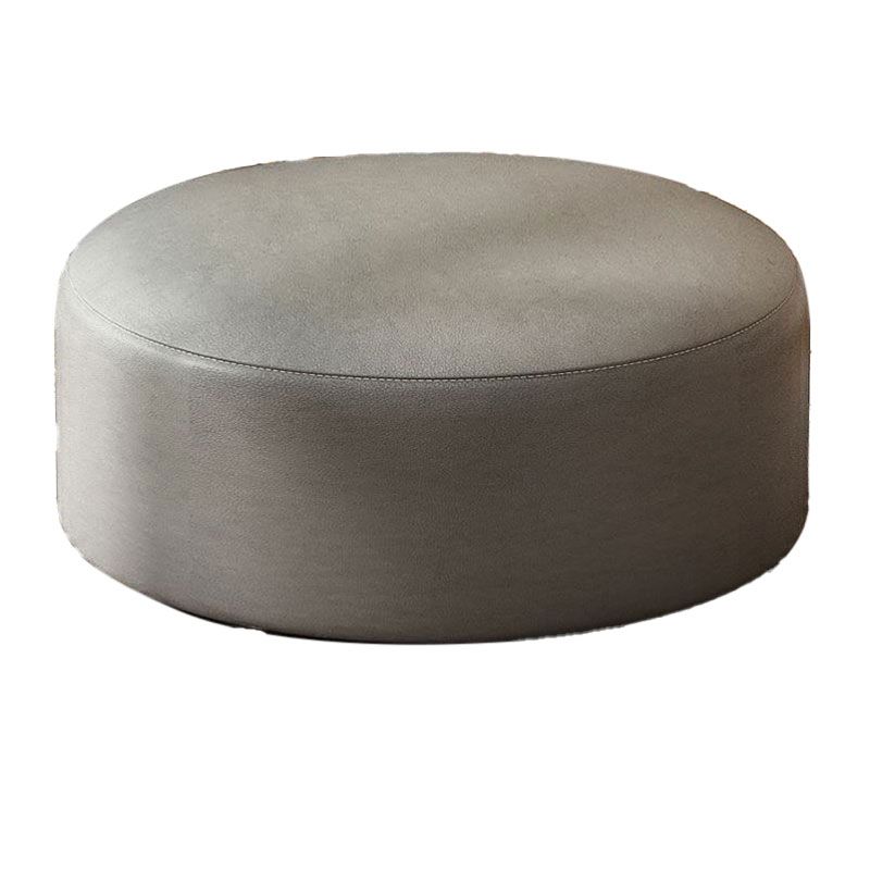 Tessuto pouf a colore solido rotondo resistente al graffio contemporaneo pouf pouf