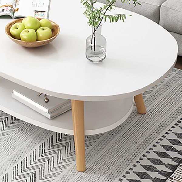 Minimalistic Single Coffee Table Wood Contemporary Cocktail Table with Shelf Clearhalo 'Coffee & Accent Tables' 'Coffee Tables' 'coffee_tables' 'furn' 'furn_coffee_tables' 'Furniture' 'Living Room Furniture' 1200x1200_898bb28b-d813-4916-9d7d-53da505be0f8