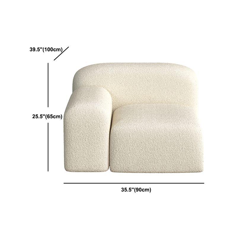 Wolle enge Rückensofa 39.37 "W * 25,59" H in Weiß für Wohnzimmer