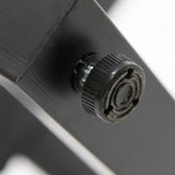 Solid Wood and Metal Coffee Table Home Round Coffee Desk in Black