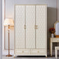 Solid Wood Wardrobe Cabinet French Country White Wardrobe Armoire