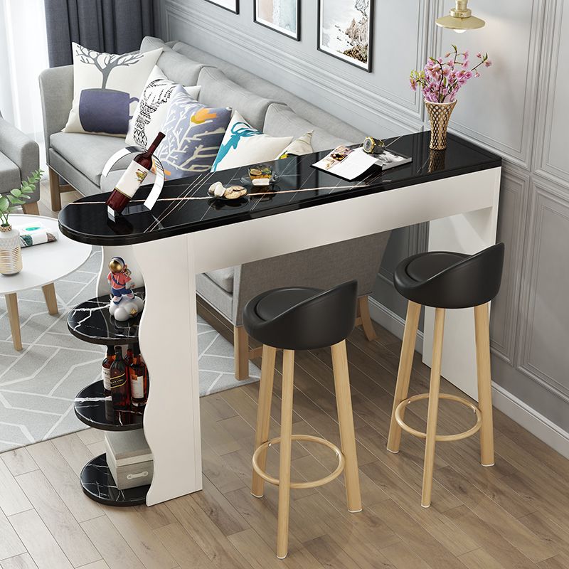 Glam Free Form Pub Table Set 1/2/3 Pieces Matte Finish Bar Set Clearhalo 'Bar Furniture' 'furn' 'furn_home_bar_bar_sets' 'Furniture' 'Home Bars & Bar Sets' 'home_bar_bar_sets' 'Kitchen & Dining Furniture' 1200x1200_898d5e28-92e4-44b1-b5db-3e774e18bbe3