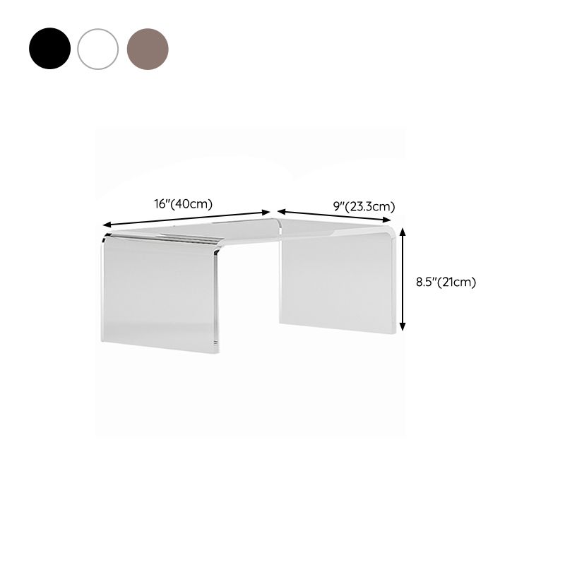 Acrylic Rectangular Writing Desk Contemporary Sled Base Laptop Table Clearhalo 'furn' 'furn_office_desk' 'Furniture' 'Office Desks' 'Office Furniture' 'office_desk' 1200x1200_898e624a-1ed2-4699-adb7-52f6686de9b6