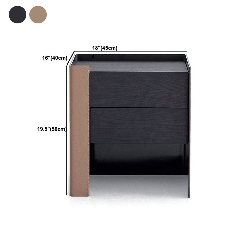 Tavolo da notte moderno tavolo da notte in legno solido e comodino da letto in pelle