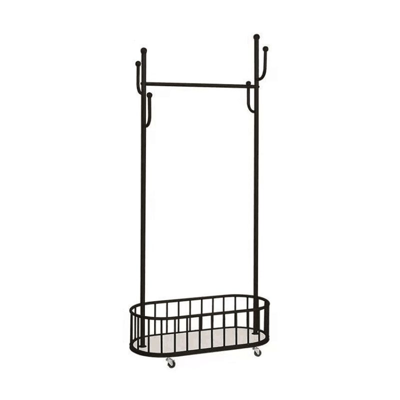 Metal Coat Hanger Modern Style Simple Household Floor Hall Stand with Pulley Clearhalo 'Entry & Mudroom Furniture' 'furn' 'furn_hall_tree_coat_racks' 'Furniture' 'Hall Trees & Coat Racks' 'hall_tree_coat_racks' 1200x1200_898fc109-8aac-4020-82fe-3f69bb91eeb5