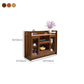 Server moderno di vetro a buffet sideboard con 1 cassetto, 17 "W x 36" H