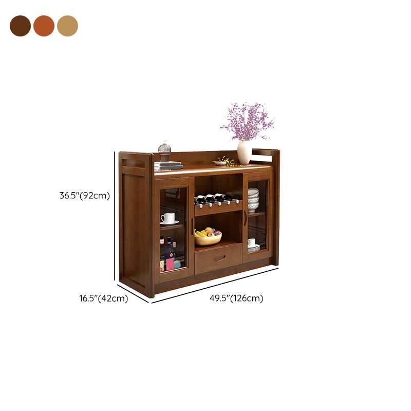 Server moderno di vetro a buffet sideboard con 1 cassetto, 17 "W x 36" H