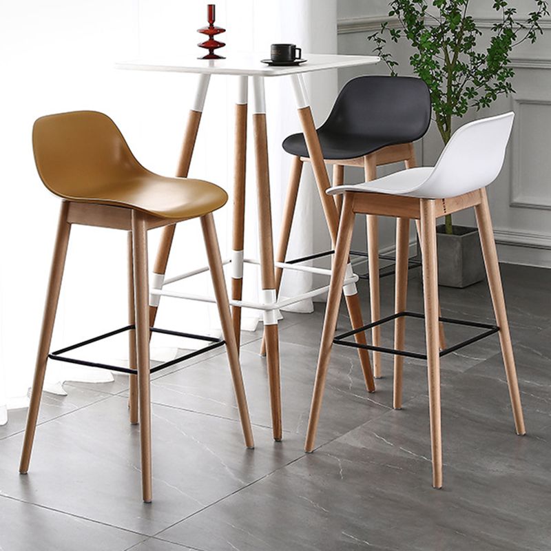 Nordic Style Plastic Wood Barstool 4 Legs Backrest Colorful Bar Stool, Set of 2 Clearhalo 'Bar Furniture' 'Bar Stools' 'bar_stools' 'furn' 'furn_bar_stools' 'furniture_bar_stools' 'Kitchen & Dining Furniture' 'kitchen&dining_furn' 'kitchen' 'kitchen_furn' Furniture' 1200x1200_8990c15c-1b4f-48ba-9be3-65a8c68ebd87