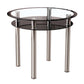 Contemporary 35.4" Round Dining Table Clear Tempered Glass Table with 4 Legs Clearhalo ' dining_table' 'Dining Tables & Seating' 'Dining Tables' 'furn' 'furn_dining_table' 'Furniture' 'furniture_dining_table' 'Kitchen & Dining Furniture' 'kitchen&dining_furn' 'kitchen' 'kitchen_dining_table' 1200x1200_89910636-0eb3-4cdd-a12e-aa38a937c644