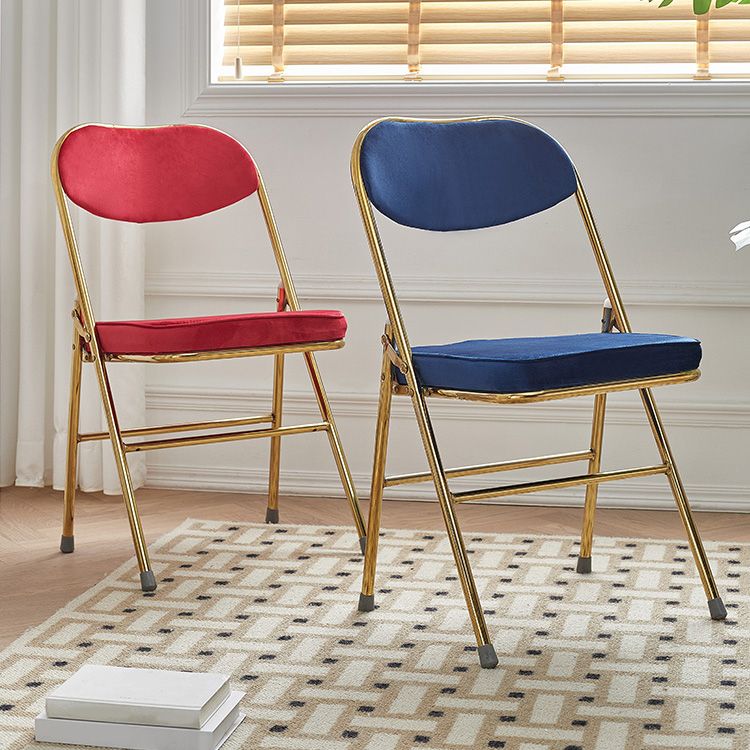 Glam Style Dining Chairs Kitchen Armless Side Chairs with Metal Legs Clearhalo ' kitchen&dining_furn' 'Dining Chairs' 'Dining Tables & Seating' 'dining_chair' 'furn' 'furn_dining_chair' 'Furniture' 'furniture_dining_chair' 'Kitchen & Dining Furniture' 'kitchen' 1200x1200_8991d659-7423-49fb-8525-a4af67b2a969