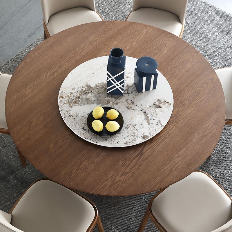 Modern 1/4/5/7 Pieces Dining Set Sintered Stone Dining Table Set with Wooden Legs for Home Clearhalo 'Dining Room Sets' 'Dining Tables & Seating' 'dining_room_set' 'furn' 'furn_dining_room_set' 'Furniture' 'furniture_dining_room_set' 'Kitchen & Dining Furniture' 'kitchen&dining_furn' 'kitchen' 1200x1200_89922aa1-5b1d-49c8-a4ef-564dc85486c3