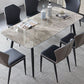 Sintered Stone Modern Dining Table Rectangle Table with 4 Legs for Home Clearhalo ' dining_table' 'Dining Tables & Seating' 'Dining Tables' 'furn' 'furn_dining_table' 'Furniture' 'furniture_dining_table' 'Kitchen & Dining Furniture' 'kitchen&dining_furn' 'kitchen' 'kitchen_dining_table' 1200x1200_8993add1-8cc6-4cd5-9812-ff8f08fdc5e2
