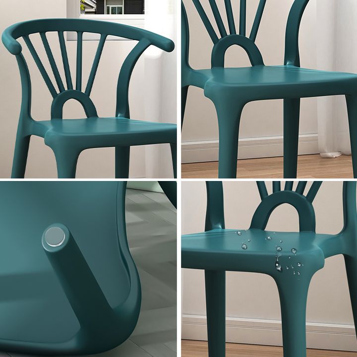 Matte Finish Contemporary Home Side Chair Plastic Slat Back Dining Chair Clearhalo ' kitchen&dining_furn' 'Dining Chairs' 'Dining Tables & Seating' 'dining_chair' 'furn' 'furn_dining_chair' 'Furniture' 'furniture_dining_chair' 'Kitchen & Dining Furniture' 'kitchen' 1200x1200_899410d1-e828-4b90-b2a3-c9aefefe44e7