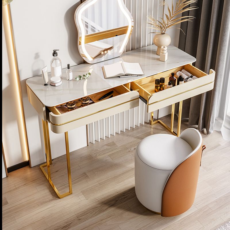 Glama-Waschtisch-Tisch-Set-Schiefer-Top-Make-up-Eitelkeit mit Schubladen