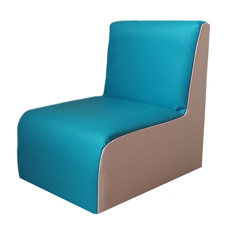 PU Armless Chair10.2"L x12.2"W x 13.7"H Solid Wood Frame Chair for Living Room