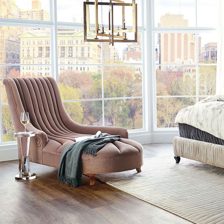 Luxury Style Velvet Chaise Lounge Bedroom Recessed Arms Chaise Clearhalo 'Chairs & Seating' 'Chaise Lounge' 'chaise_lounge' 'furn' 'furn_chaise_lounge' 'Furniture' 'Living Room Furniture' 1200x1200_8996b233-782d-4c1b-a9c8-114353bbe689