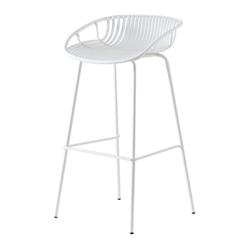 Modern Dessert Shop Low Back Stool Matte Finish Iron Bar Stool Clearhalo 'Bar Furniture' 'Bar Stools' 'bar_stools' 'furn' 'furn_bar_stools' 'Furniture' 'furniture_bar_stools' 'Kitchen & Dining Furniture' 1200x1200_89972dae-a3cd-4ecd-9d4f-06f9737cdff7