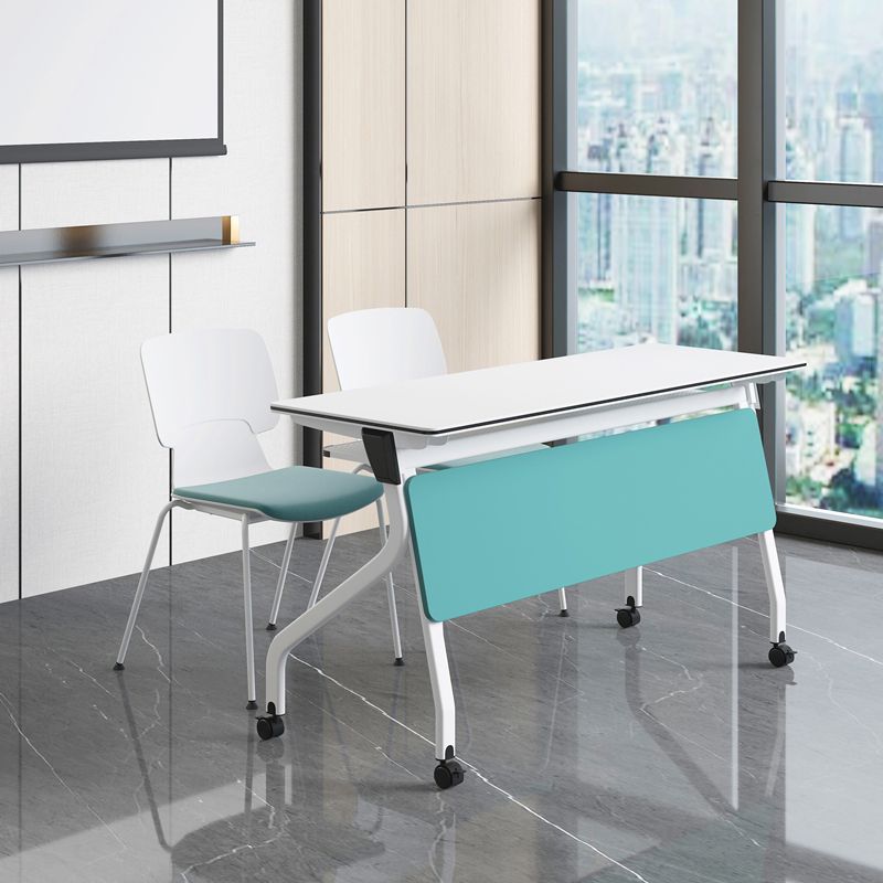 Manufactured Wood Top Writing Desk Folding Modern Desk with Caster Wheels Clearhalo 'furn' 'furn_office_desk' 'Furniture' 'Office Desks' 'Office Furniture' 'office_desk' 1200x1200_8997394c-14d5-4f6c-88be-569eeba1d964