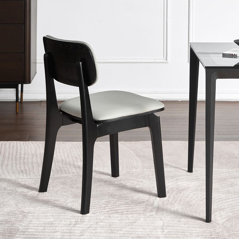 Contemporary Wood Dining Room Chair Leather Dining Chairs for Home Use (Set of 2) Clearhalo ' kitchen&dining_furn' 'Dining Chairs' 'Dining Tables & Seating' 'dining_chair' 'furn' 'furn_dining_chair' 'Furniture' 'furniture_dining_chair' 'Kitchen & Dining Furniture' 'kitchen' 1200x1200_89973fc3-592f-46b8-a56c-c0b973550947