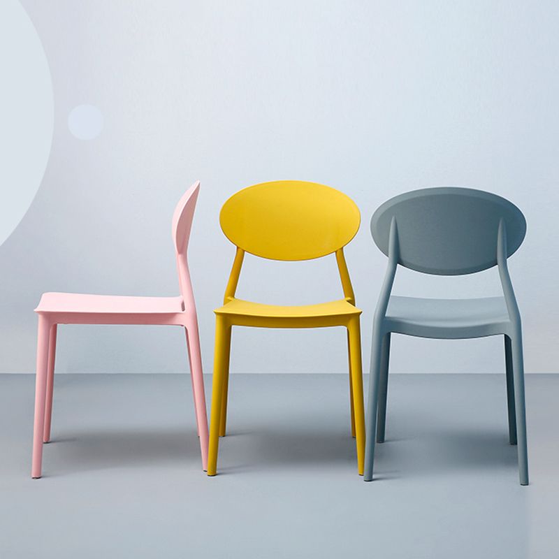 Modern Dining Open Back Chair Dining Armless Side Chairs with Plastic Legs Clearhalo ' kitchen&dining_furn' 'Dining Chairs' 'Dining Tables & Seating' 'dining_chair' 'furn' 'furn_dining_chair' 'Furniture' 'furniture_dining_chair' 'Kitchen & Dining Furniture' 'kitchen' 1200x1200_899b680f-7e29-47ef-a279-d0506fca8474