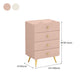 Commode de chambre blanche et rose, coffre de rangement en bois de style moderne avec plusieurs tiroirs
