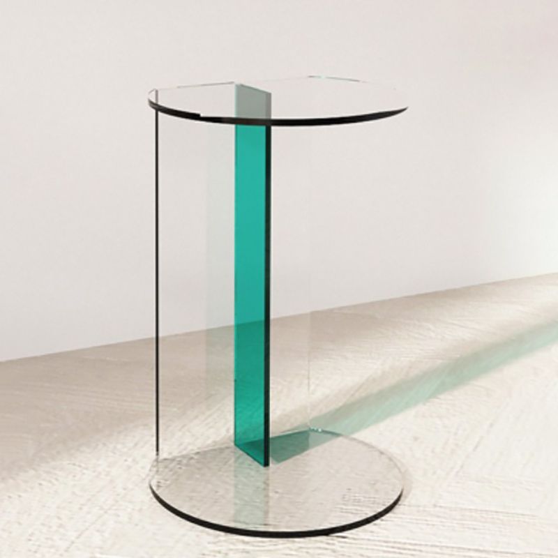 11" Wide Glam Side Table Sled Acrylic Clear Accent Side Table