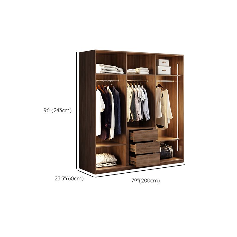 Brown Storage Cabinet with Glass Doors Contemporary Cabinet with Drawers