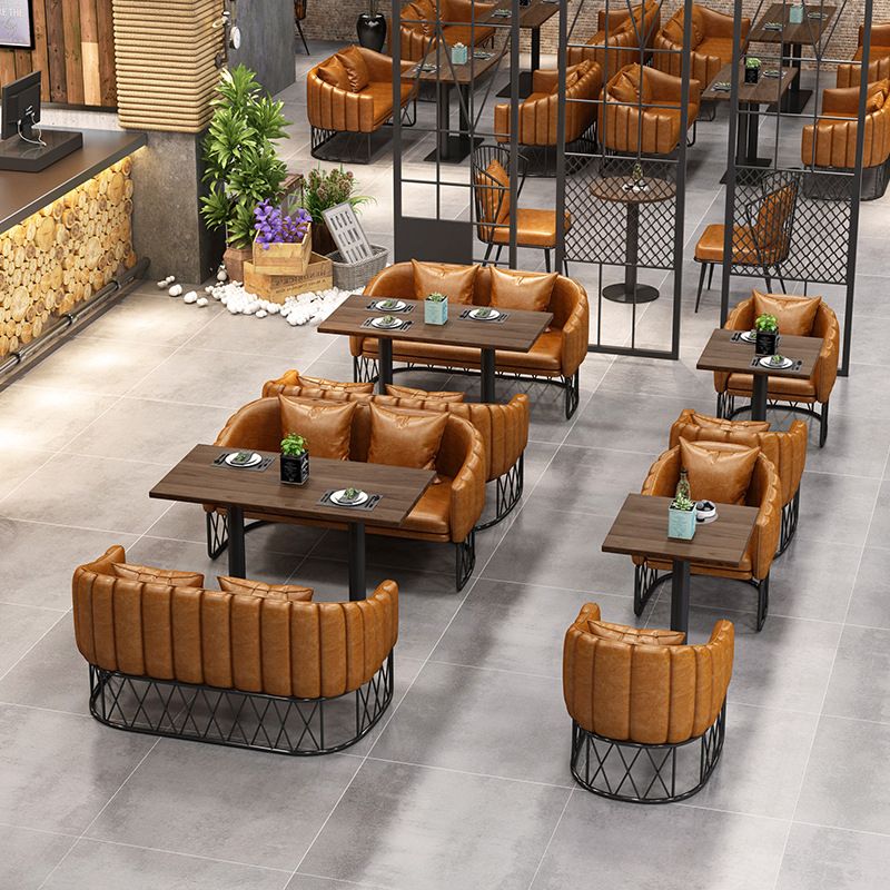 Industrial Dining Room Table Solid Wood Table with Black Base for Home Kitchen Dinner Clearhalo ' dining_table' 'Dining Tables & Seating' 'Dining Tables' 'furn' 'furn_dining_table' 'Furniture' 'furniture_dining_table' 'Kitchen & Dining Furniture' 'kitchen&dining_furn' 'kitchen' 'kitchen_dining_table' 1200x1200_89a138db-fe99-438d-8c2f-ce30b4a173b0