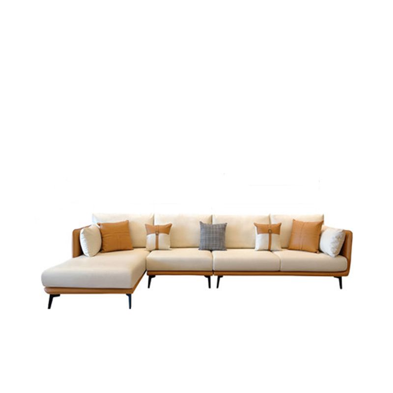 Modern Stain-Resistant Faux Leather Sofa Square Arm Sectional for Apartment Clearhalo 'furn' 'furn_sectionals' 'Furniture' 'furniture_sectionals' 'Living Room Furniture' 'Sectionals' 1200x1200_89a21e9a-3f64-40cb-98b9-7af3253e23b0