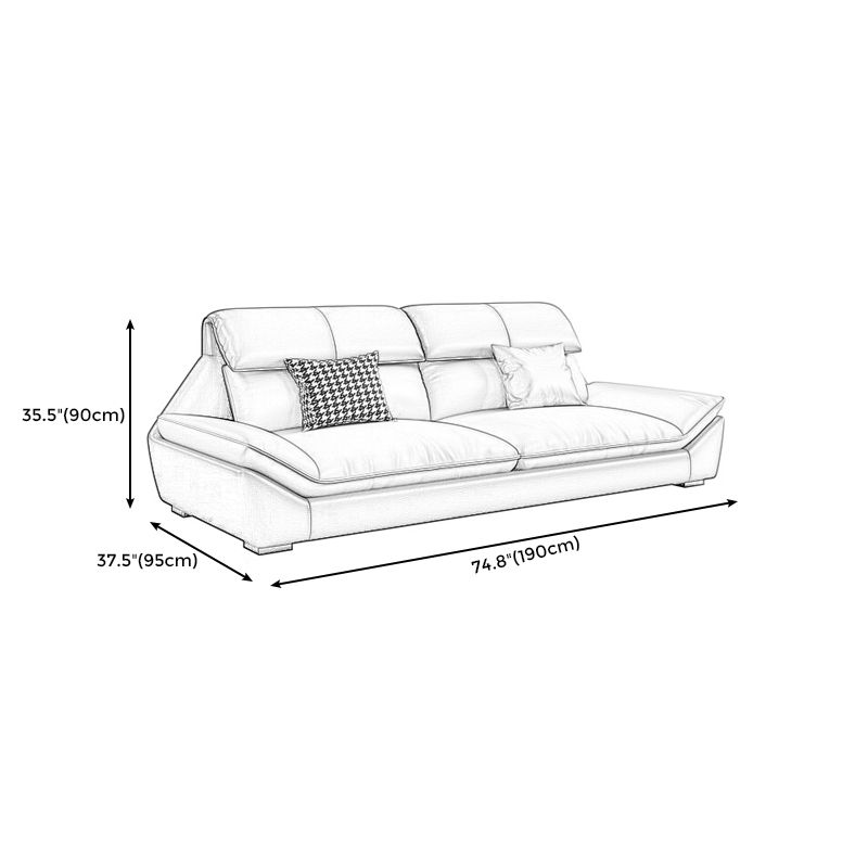 Grey Stain-Resistant Faux Leather Pillow Top Arm Sofa/Sectional for Living Room Clearhalo 'furn' 'furn_sectionals' 'Furniture' 'furniture_sectionals' 'kitchen' 'kitchen_sectionals' 'Living Room Furniture' 'Sectionals' 1200x1200_89a2cd4e-9232-4fb9-b9dc-d1e83a02e9b3
