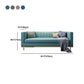 Modern 29,5 "H Velvet Smokedo Arm genähtes Kissen -Rücken -Sofa für Wohnzimmer