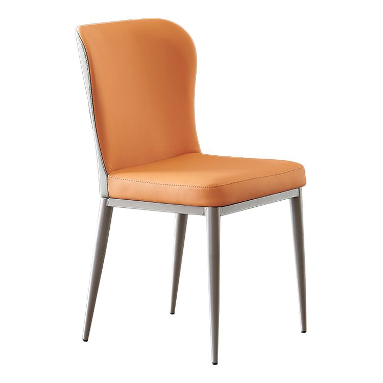 Contemporary Style Metal Dining Chair Wingback Side Armless Chairs (Set of 2) Clearhalo ' kitchen&dining_furn' 'Dining Chairs' 'Dining Tables & Seating' 'dining_chair' 'furn' 'furn_dining_chair' 'Furniture' 'furniture_dining_chair' 'Kitchen & Dining Furniture' 'kitchen' 1200x1200_89a523d3-2c5f-4449-a831-99ed70849374