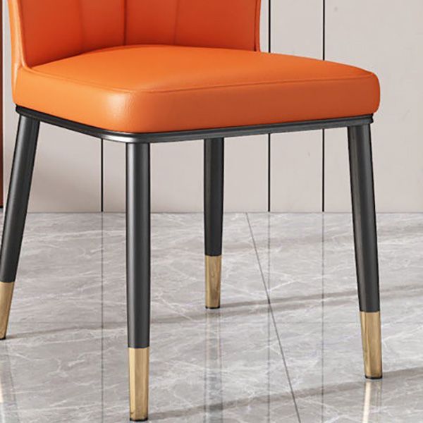 PU Leather Dining Chairs Nordic Style Wingback Armless Chair Clearhalo 'Dining Chairs' 'Dining Tables & Seating' 'dining_chair' 'furn' 'furn_dining_chair' 'Furniture' 'Kitchen & Dining Furniture' 1200x1200_89a58c4b-71b0-4fbe-ad7c-ef9758b30de5