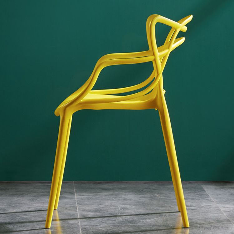Contemporary Style Kitchen Dining Chairs Dining Arm Side Chair with Plastic Legs Clearhalo ' kitchen&dining_furn' 'Dining Chairs' 'Dining Tables & Seating' 'dining_chair' 'furn' 'furn_dining_chair' 'Furniture' 'furniture_dining_chair' 'Kitchen & Dining Furniture' 'kitchen' 1200x1200_89a5ef8d-26d6-4f27-b25b-00f48db1a83f