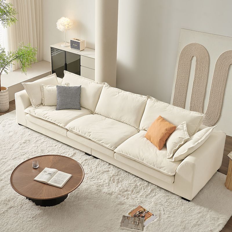 Sofá Velé Contemporáneo con almohada y brazo cuadrado en madera