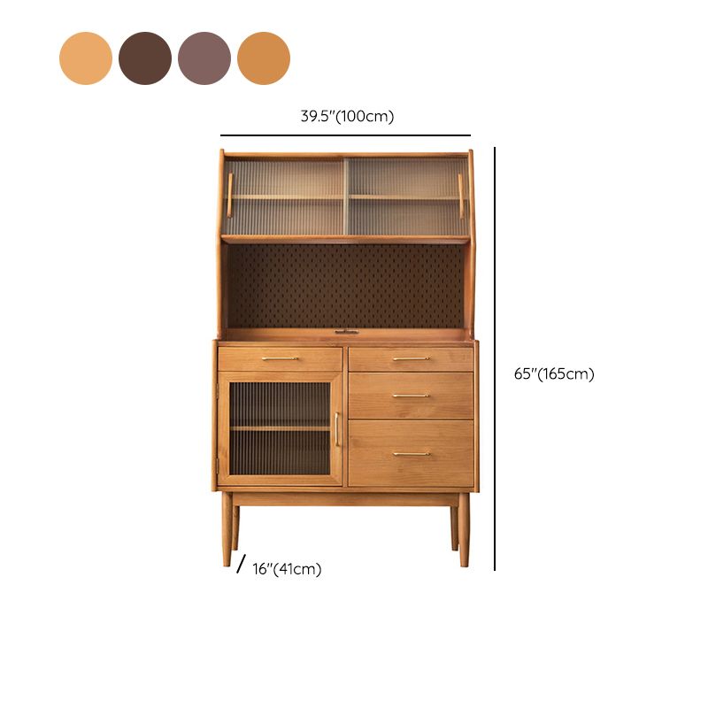 Stile moderno a buffet da pranzo a buffet in legno solido server buffet con 4-disegno