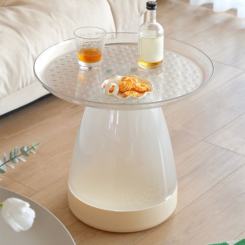 Pedestal End Table Plastic Round Side Sofa Side Accent Table with Tray Top Clearhalo 'Coffee & Accent Tables' 'End & Side Tables' 'end_side_tables' 'furn' 'furn_end_side_tables' 'Furniture' 'Living Room Furniture' 1200x1200_89a9e50f-1302-422f-85ff-d8df978c1d6d