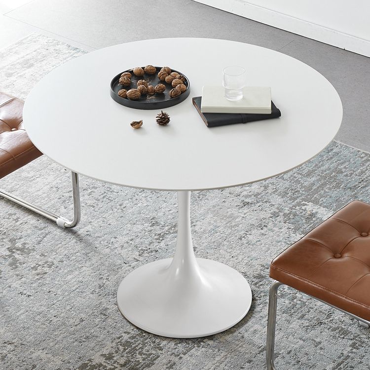Modern Tulip Pedestal White Dining Table Stone Table for Kitchen Clearhalo 'Dining Tables & Seating' 'Dining Tables' 'dining_table' 'furn' 'furn_dining_table' 'Furniture' 'Kitchen & Dining Furniture' 1200x1200_89ace5c5-d097-4b21-b381-a05c45448c03