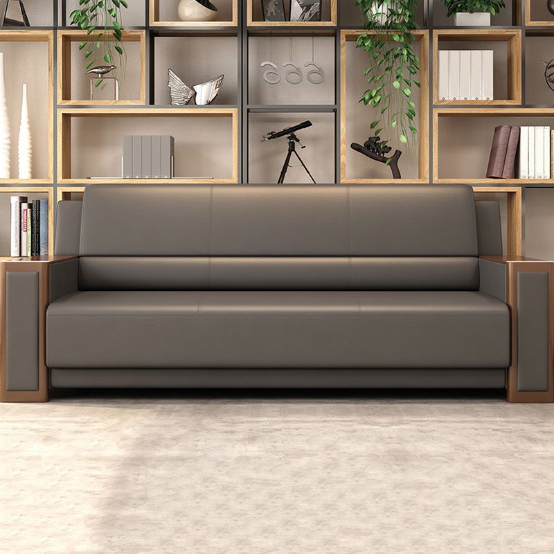 Contemporary Tight Back Single Cushion Seat Sofa 35.43"High Square Arm Sofa, Gray Clearhalo 'furn' 'furn_sofas' 'Furniture' 'furniture_sofas' 'kitchen' 'kitchen_sofas' 'Living Room Furniture' 'Sofa' 'sofas' 1200x1200_89ad6d2d-fdc8-4c23-850d-a28384edf5e0