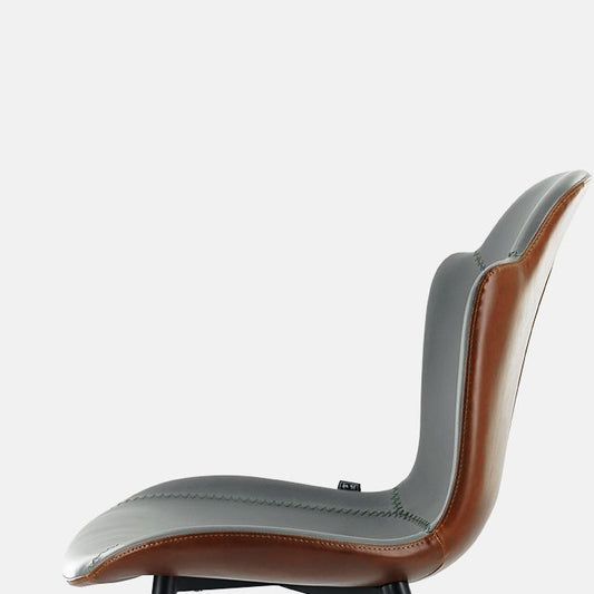 Faux Leder und Metall zeitgenössische Ess- und Akzentstühle